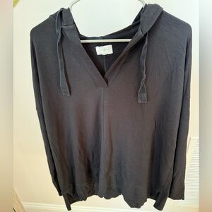 Lou & Grey Black Women's Hoodie Top